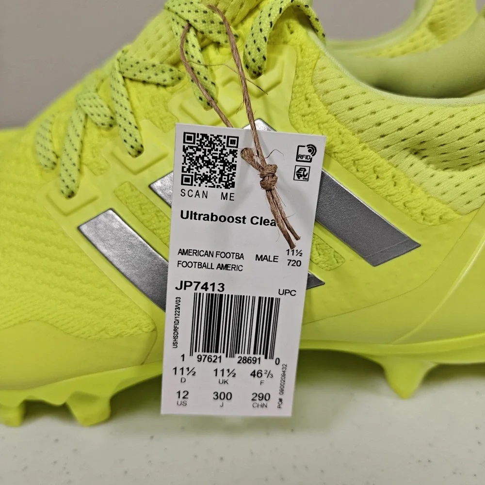 Adidas UltraBoost Football Cleats Solar Yellow JP7413 US Men Size 12 New